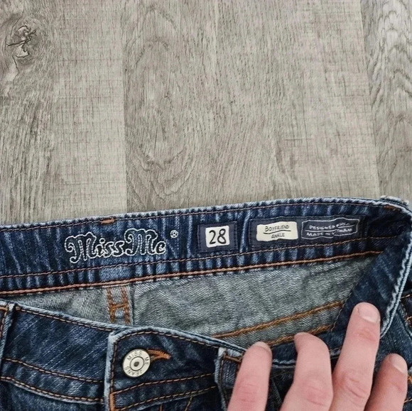 Miss Me Boyfriend Ripped Ankle Jeans‎ sz 28 - Picture 5 of 8